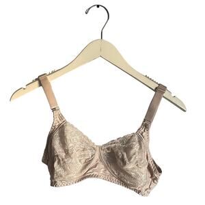 Leonisa 34C Lacy Adjustable Bra Beige Cream